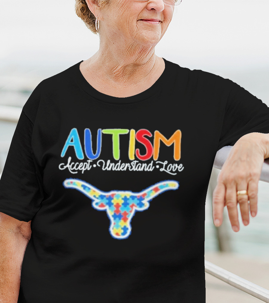 Texas Longhorns Autism Accept Understand Love T-Shirt