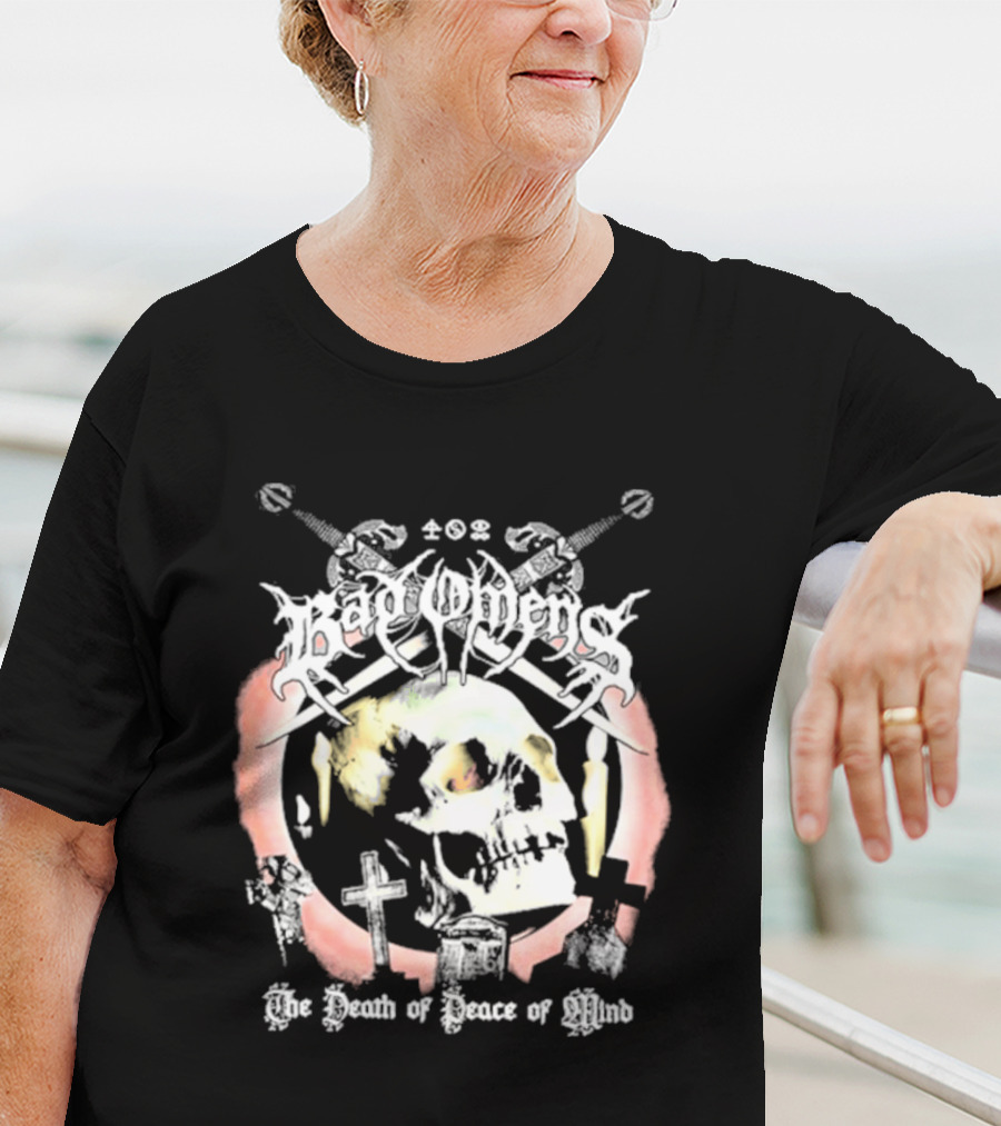 Bad Omens The Death Of Peace Of Mind Skull Cross Grave Swords T-Shirt
