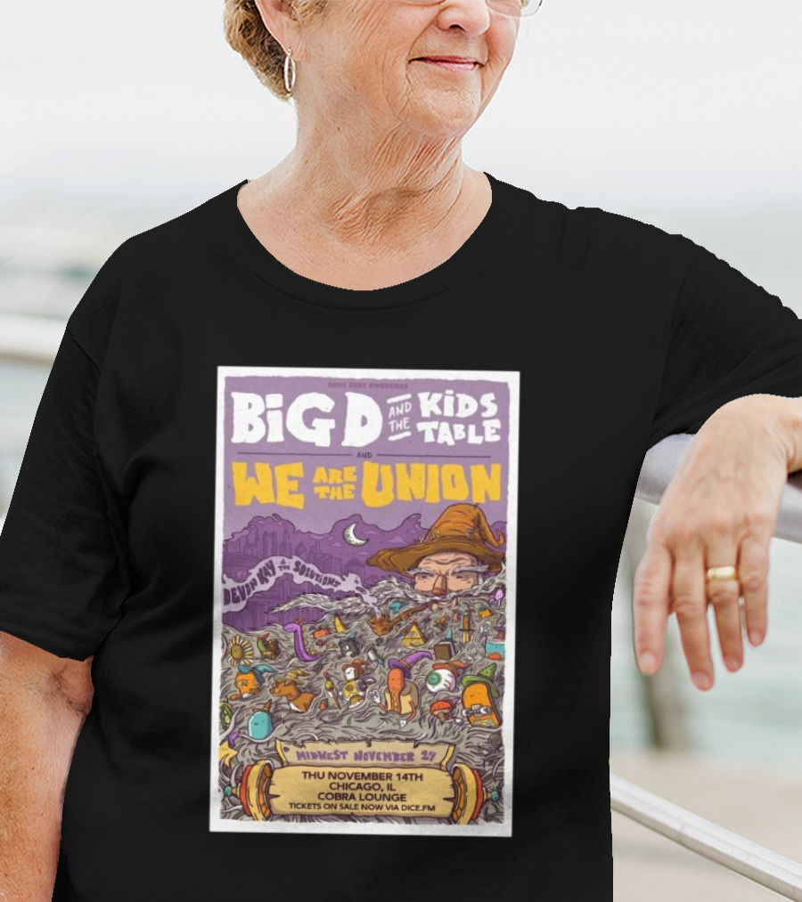Big D And The Kids Table We Are The Union Devil In The Deep Blue Sea Midwest November 23 Cobra Lounge Chicago Nov 14 Tour T-Shirt