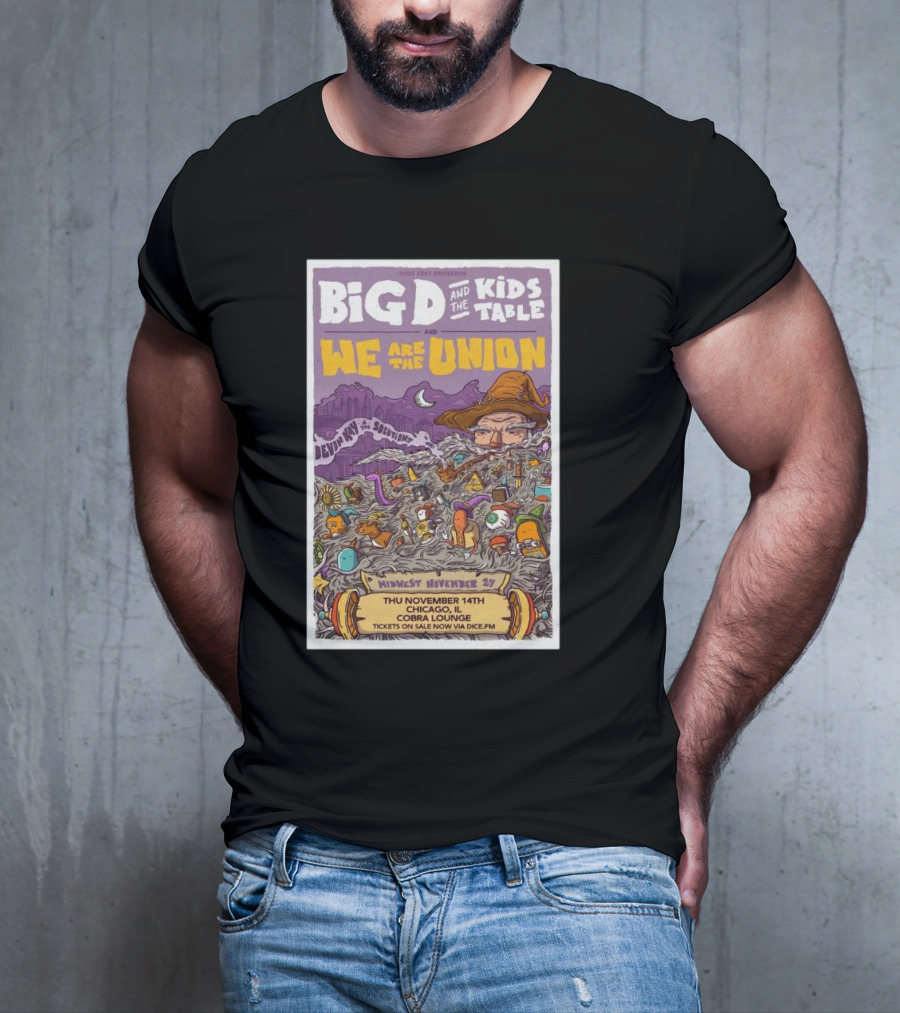 Big D And The Kids Table We Are The Union Devil In The Deep Blue Sea Midwest November 23 Cobra Lounge Chicago Nov 14 Tour T-Shirt