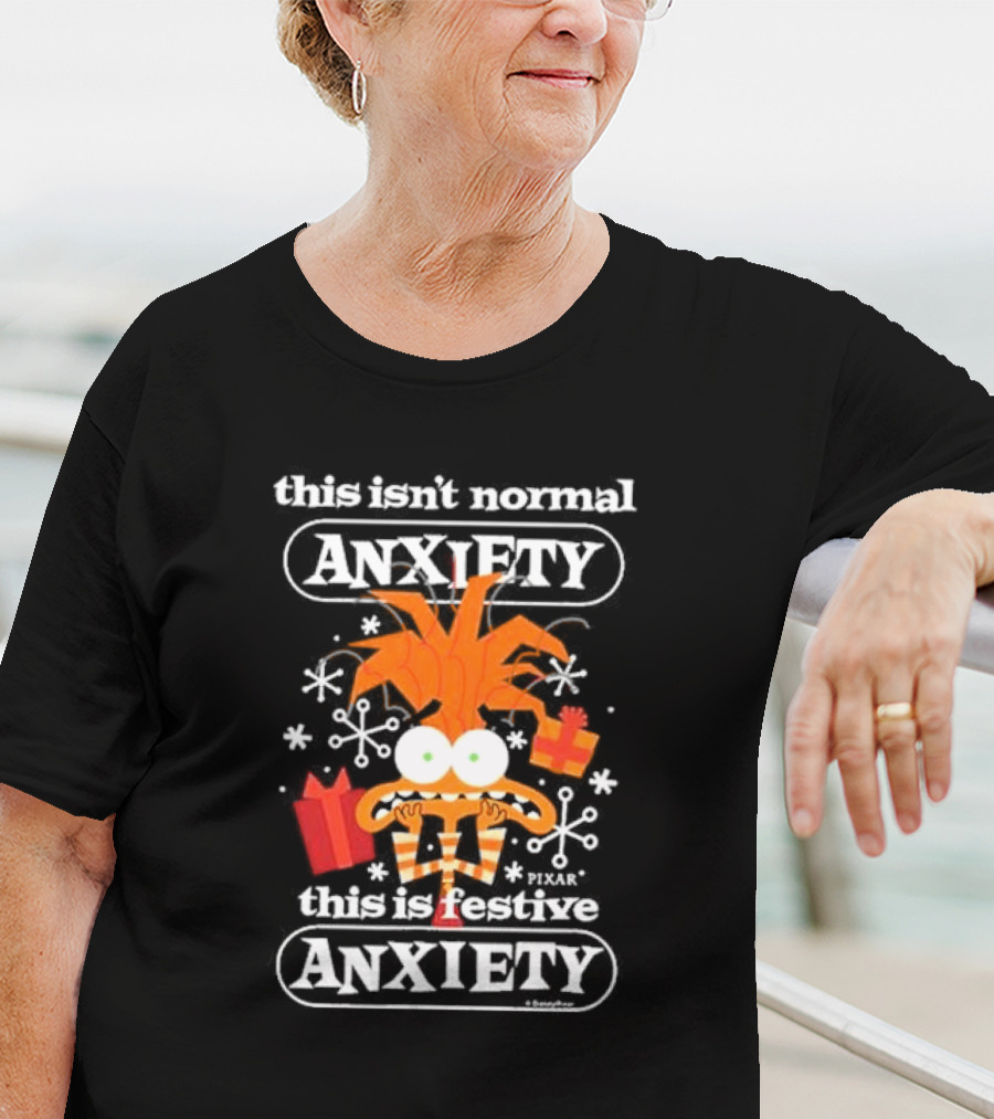 Inside Out Pixar This Isn’t Normal Anxiety This Is Festive Christmas T-Shirt