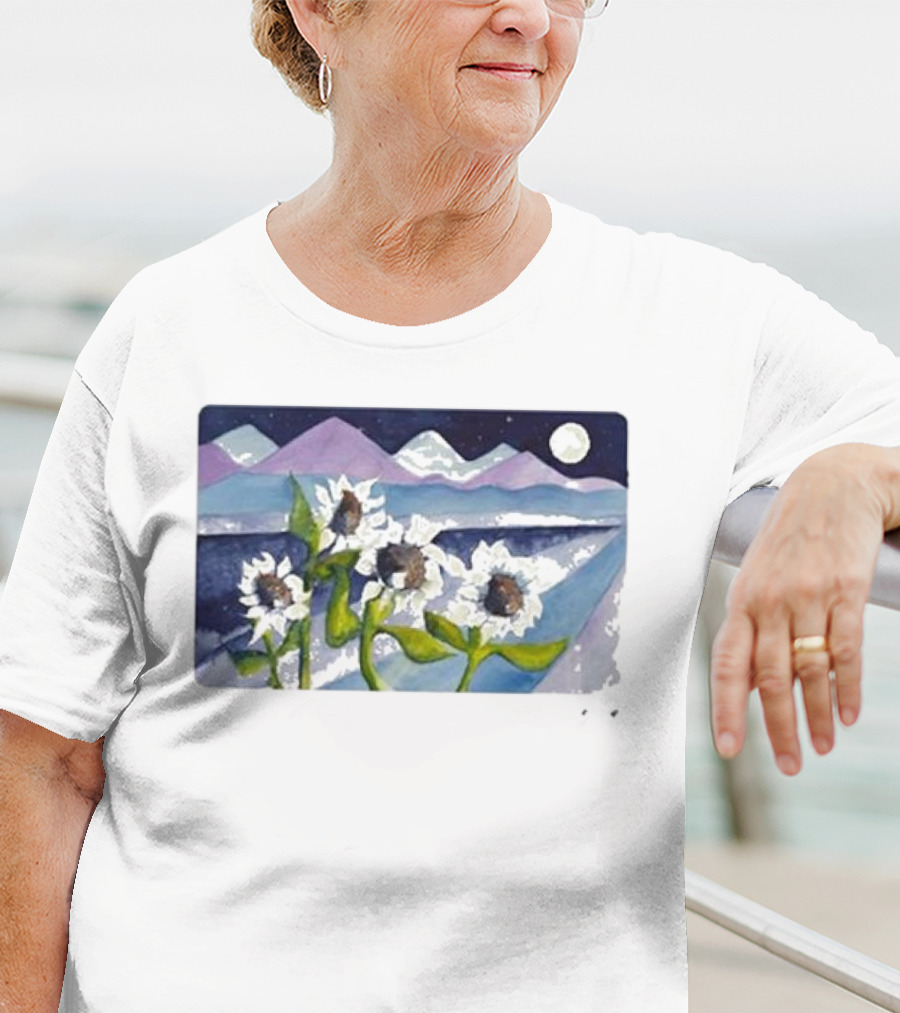 Sunflowers Under Starry Mountain Night - Big Thief Mema Mooowers T-Shirt