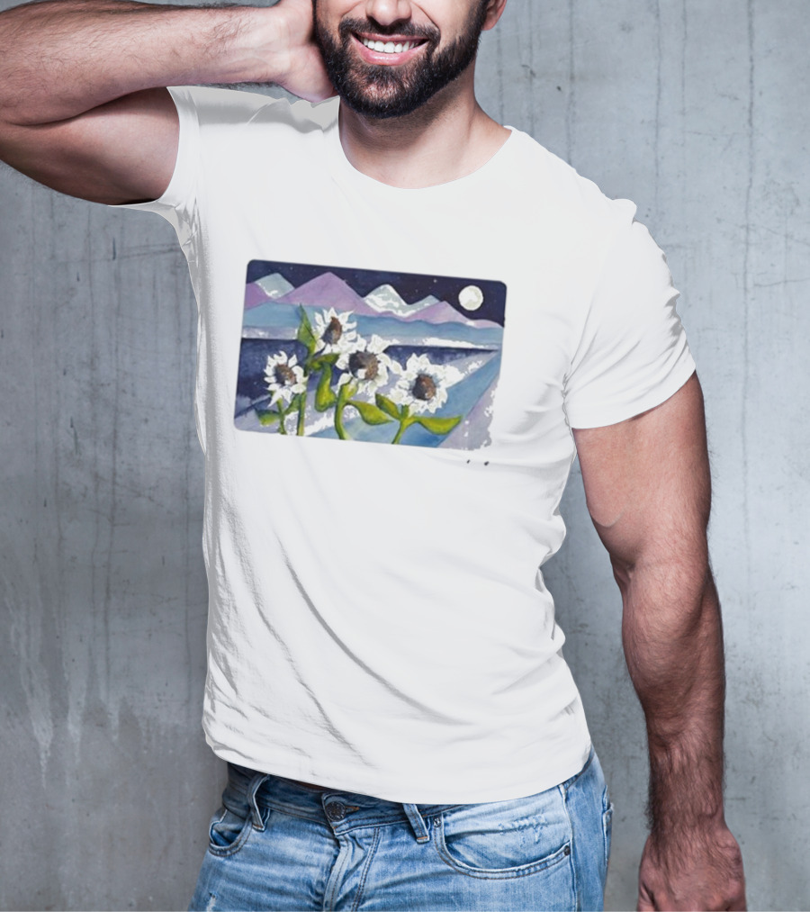 Sunflowers Under Starry Mountain Night - Big Thief Mema Mooowers T-Shirt