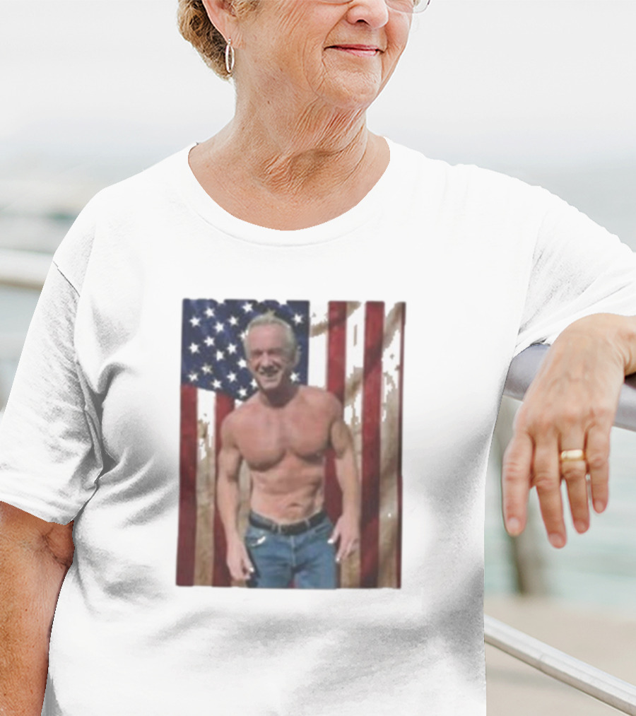 Kennedy No Make America Healthy Again USA Flag Muscles T-Shirt