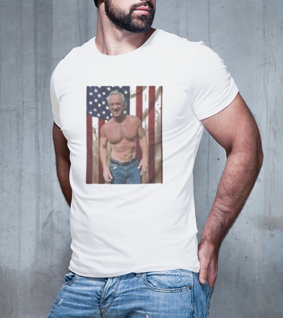 Kennedy No Make America Healthy Again USA Flag Muscles T-Shirt