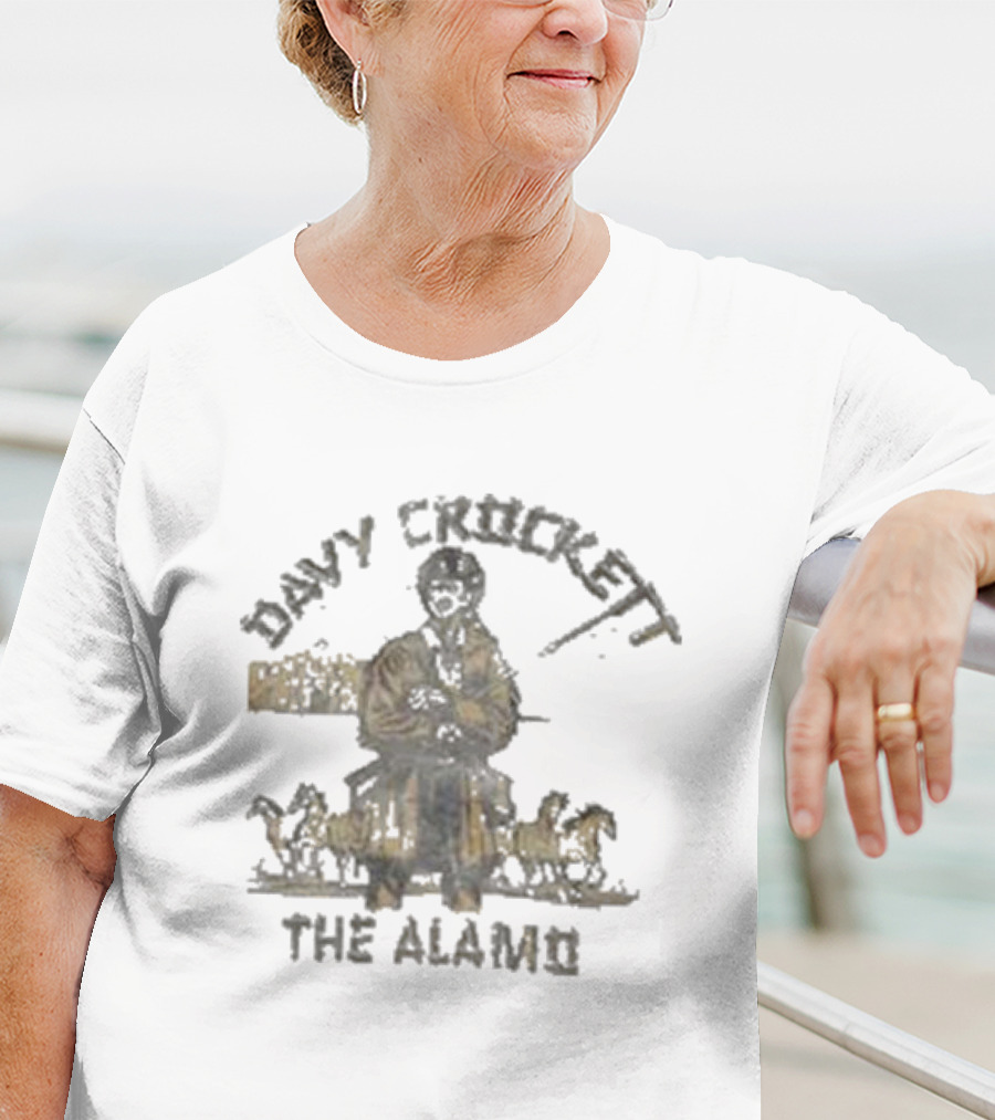Davy Crockett The Alamo Pioneer With Horses T-Shirt
