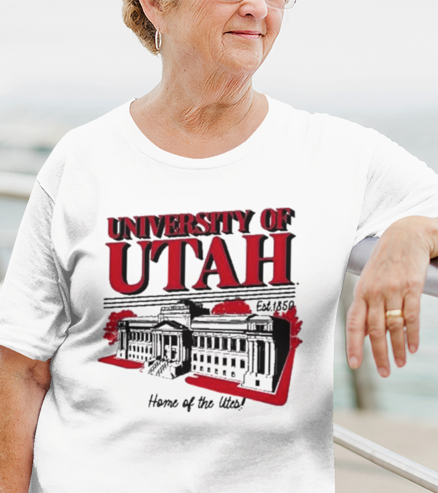 University Of Utah Home Of The Utes Est. 1850 Vintage Building T-Shirt