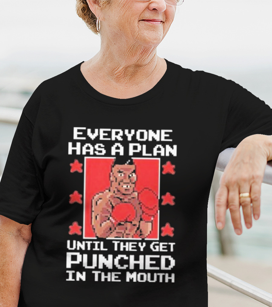 Everyone Has A Plan Until They Get Punched In The Mouth Pixel Art Boxer T-Shirt