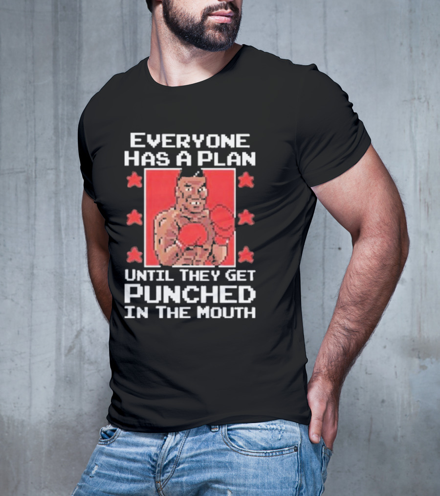 Everyone Has A Plan Until They Get Punched In The Mouth Pixel Art Boxer T-Shirt