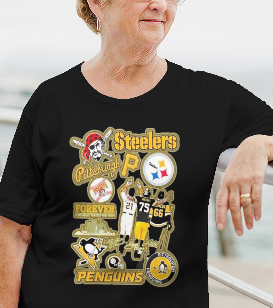 Steelers Penguins Pittsburgh Forever Fan Sports Icons And Passion T-Shirt