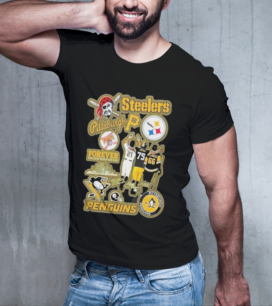 Steelers Penguins Pittsburgh Forever Fan Sports Icons And Passion T-Shirt