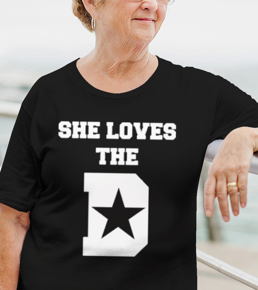 She Loves The D Star Logo Dallas Texas Pride T-Shirt