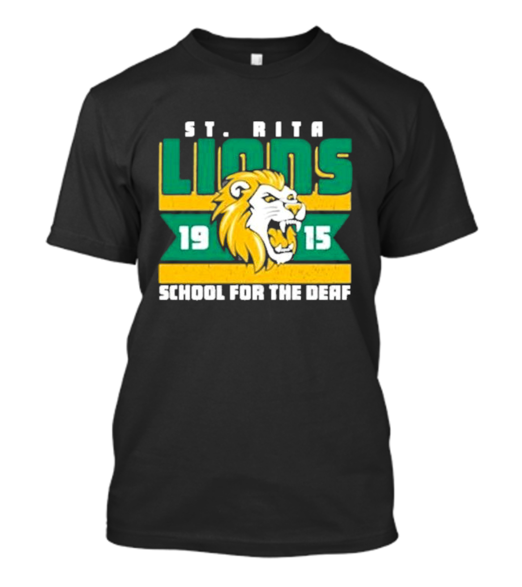 St. Rita Lions 1915 School For The Deaf Roaring Lion Emblem T-Shirt