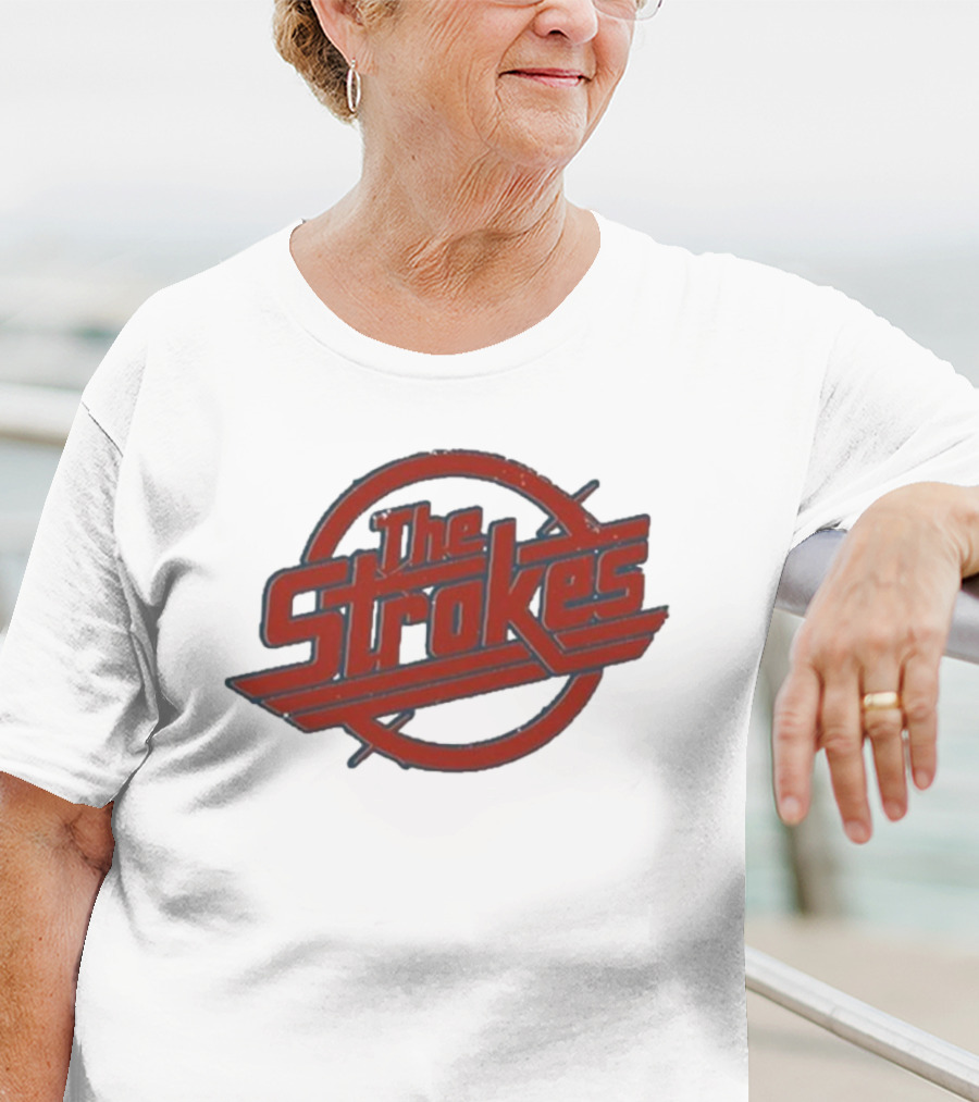 The Strokes Vintage Distressed Red Circle Magna Classic T-Shirt