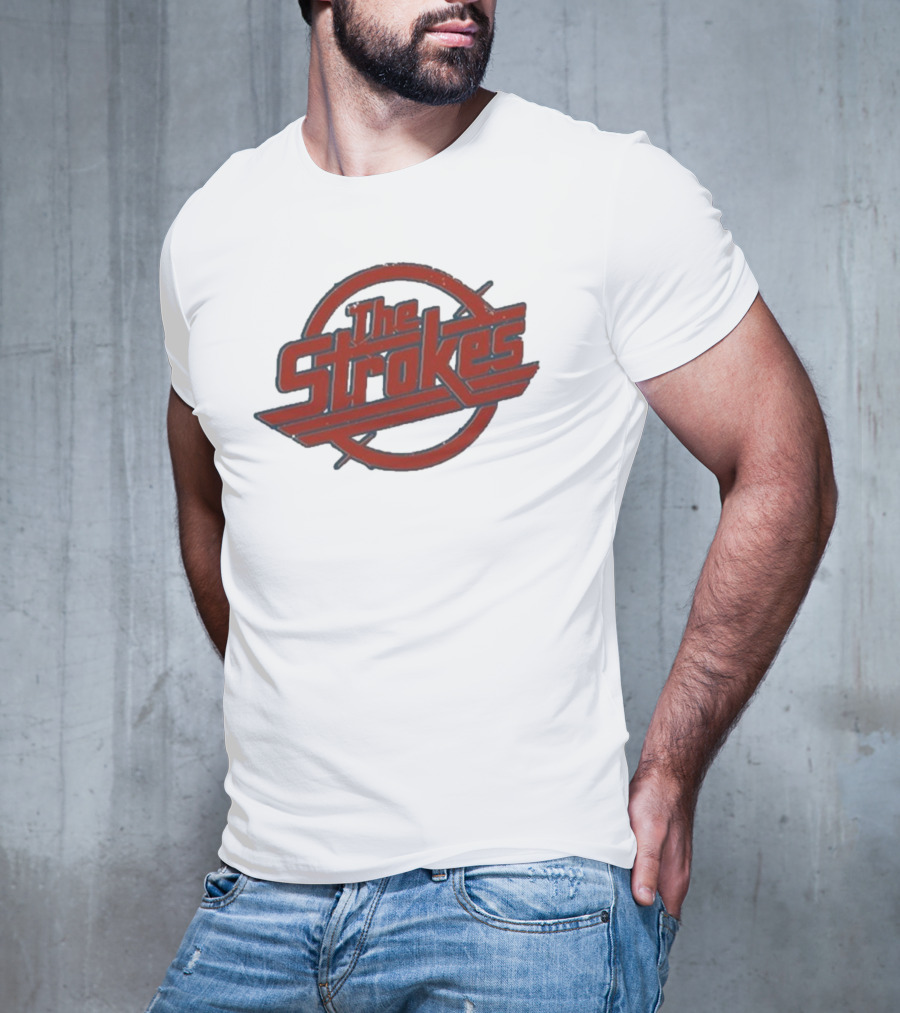 The Strokes Vintage Distressed Red Circle Magna Classic T-Shirt