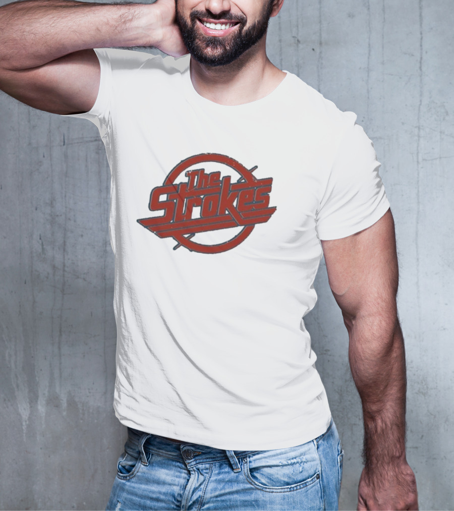 The Strokes Vintage Distressed Red Circle Magna Classic T-Shirt