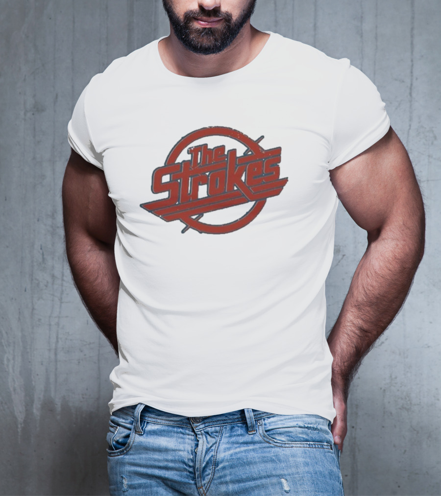 The Strokes Vintage Distressed Red Circle Magna Classic T-Shirt