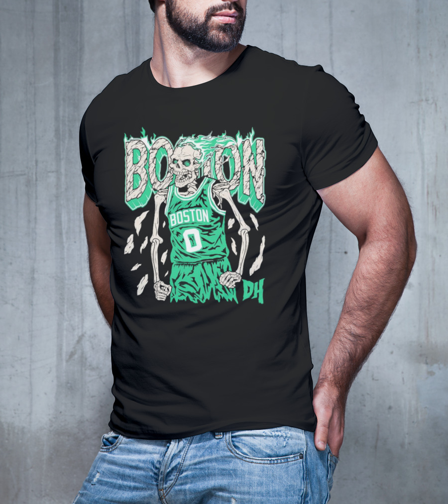 Drip Heads Celtics Boston Skeleton Jersey DH 0 T-Shirt