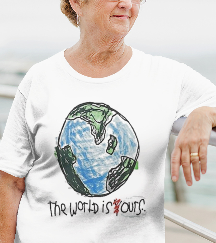After School Special The World Is Yours Earth Drawing T-Shirt