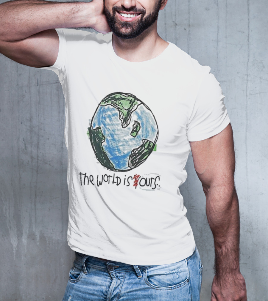 After School Special The World Is Yours Earth Drawing T-Shirt