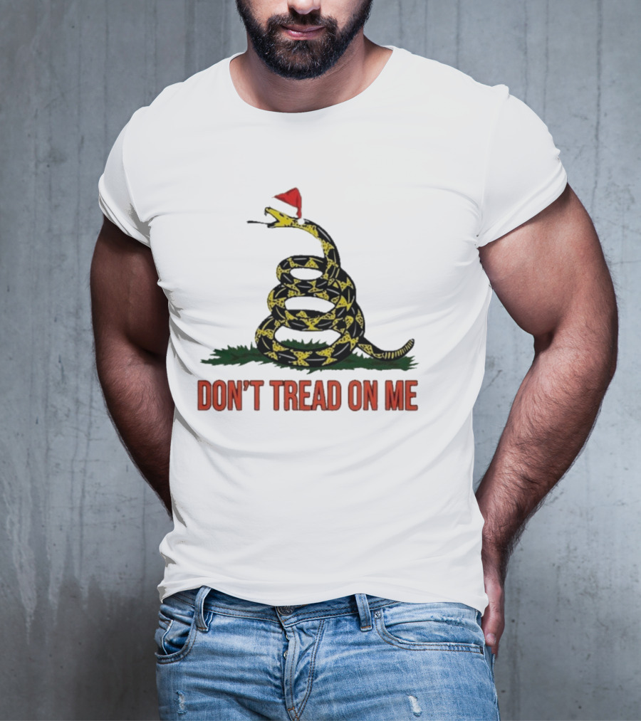 Don’t Tread On Me Christmas Santa Hat Gadsden Flag T-Shirt