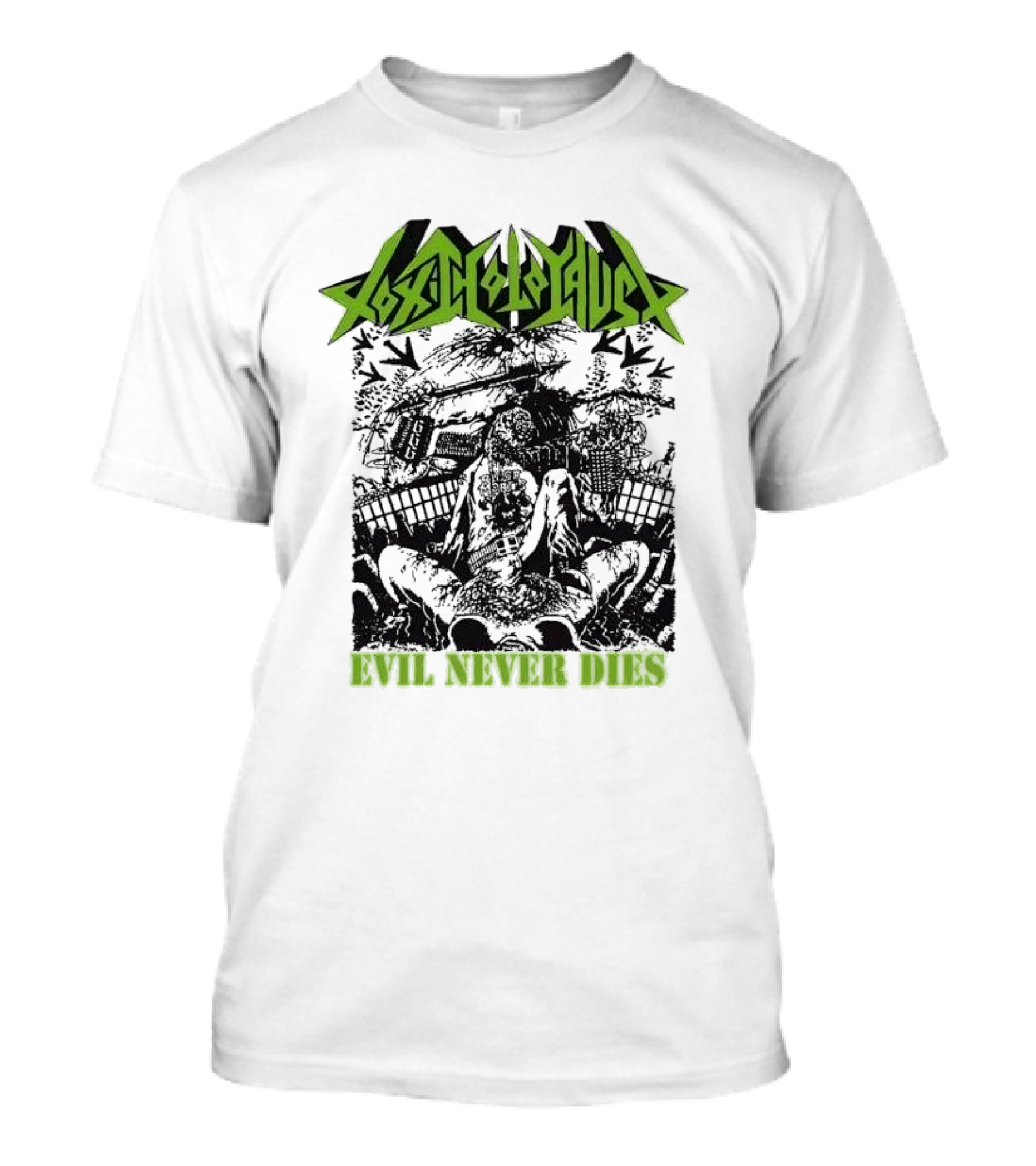 Toxic Holocaust Evil Never Dies Monster Earth Apocalypse Print T-Shirt