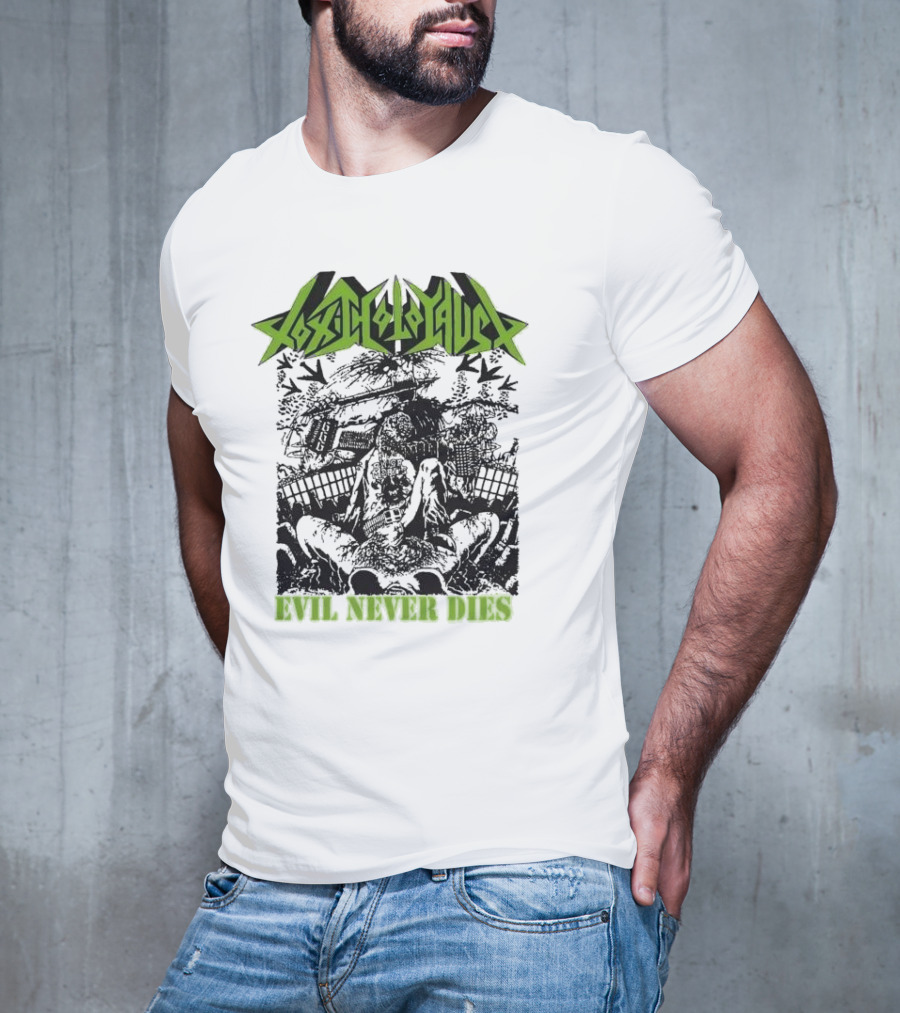 Toxic Holocaust Evil Never Dies Monster Earth Apocalypse Print T-Shirt