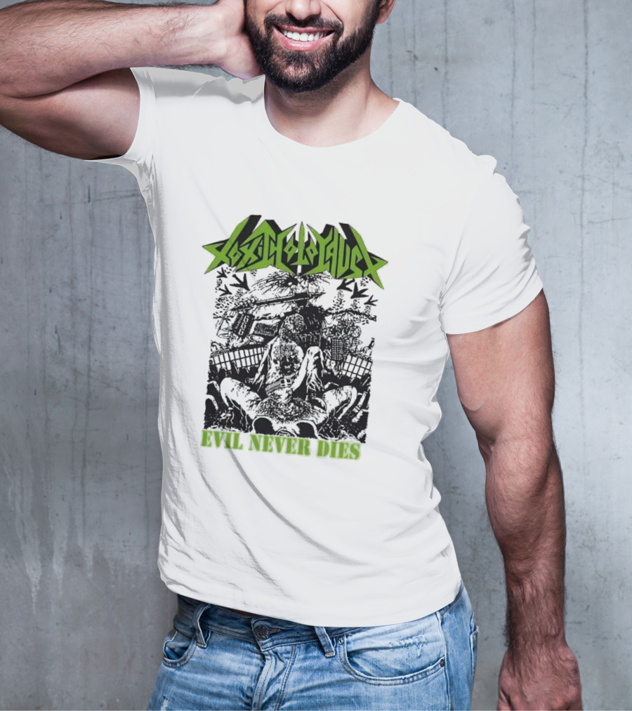 Toxic Holocaust Evil Never Dies Monster Earth Apocalypse Print T-Shirt