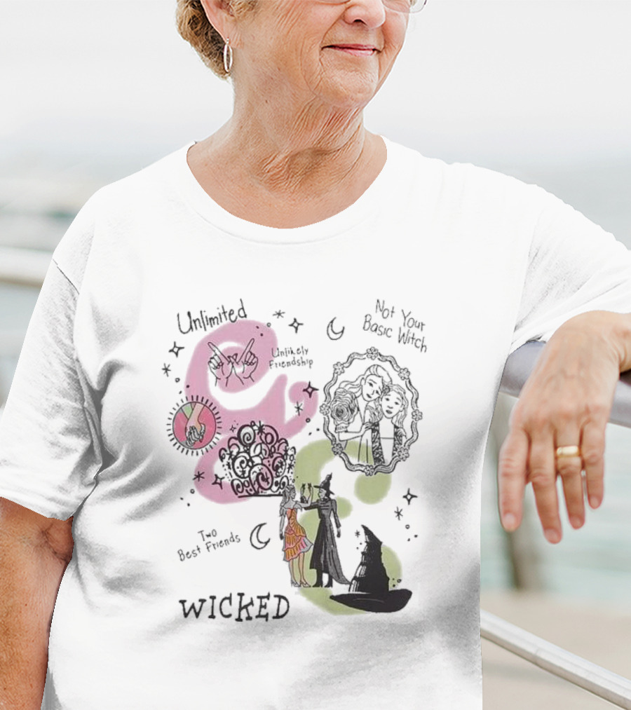 Unlimited Not Your Basic Witch Two Best Friends Wicked Unlikely Friendship T-Shirt