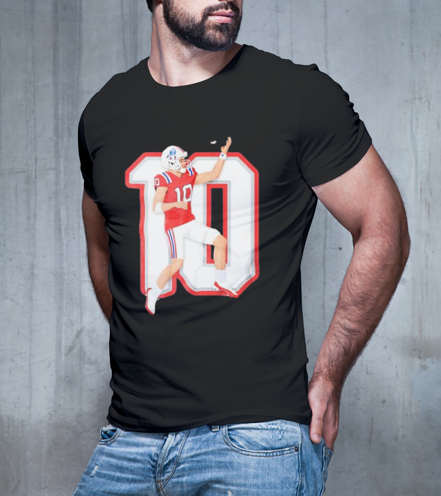 Air Maye Touchdown Flip Football Jersey Number 10 T-Shirt