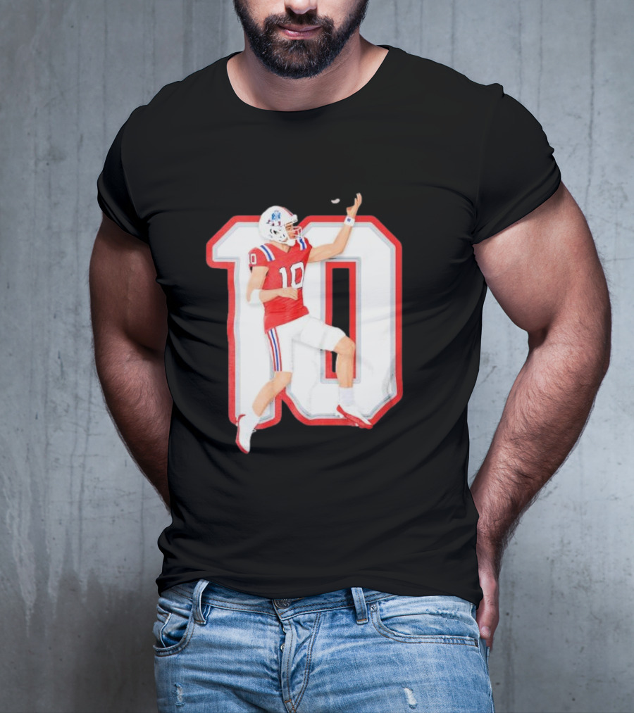 Air Maye Touchdown Flip Football Jersey Number 10 T-Shirt