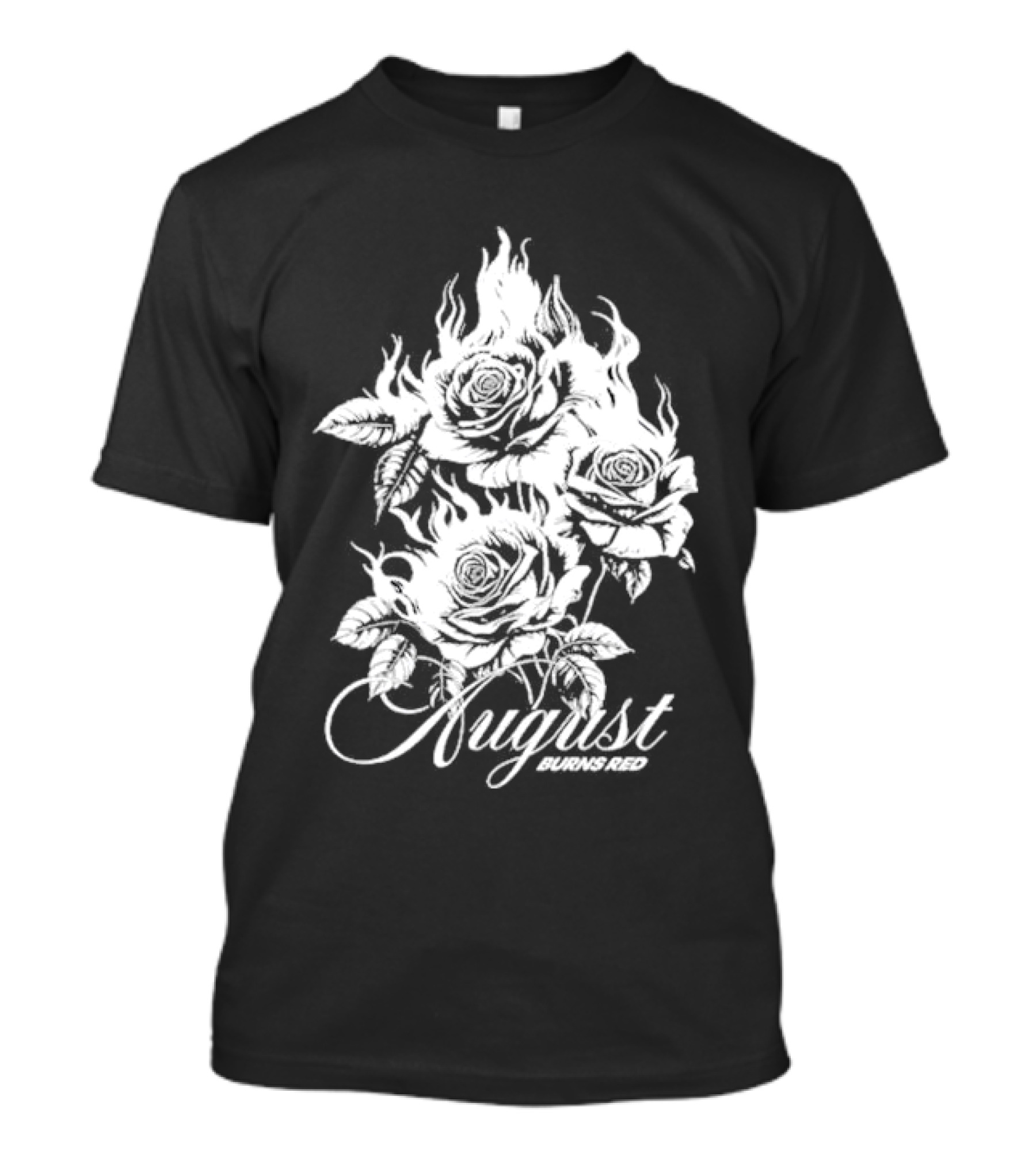 August Burns Red Burning Roses Fiery Floral T-Shirt