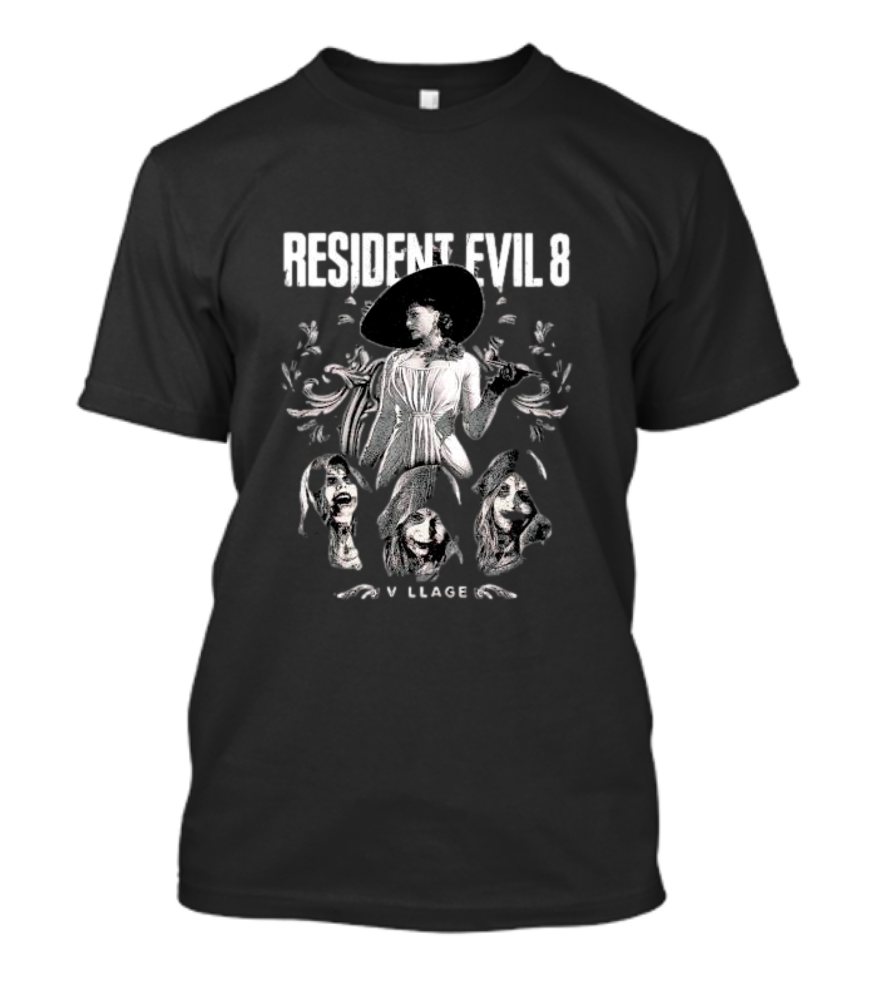 Resident Evil 8 Dimitrescu Family Village Characters T-Shirt