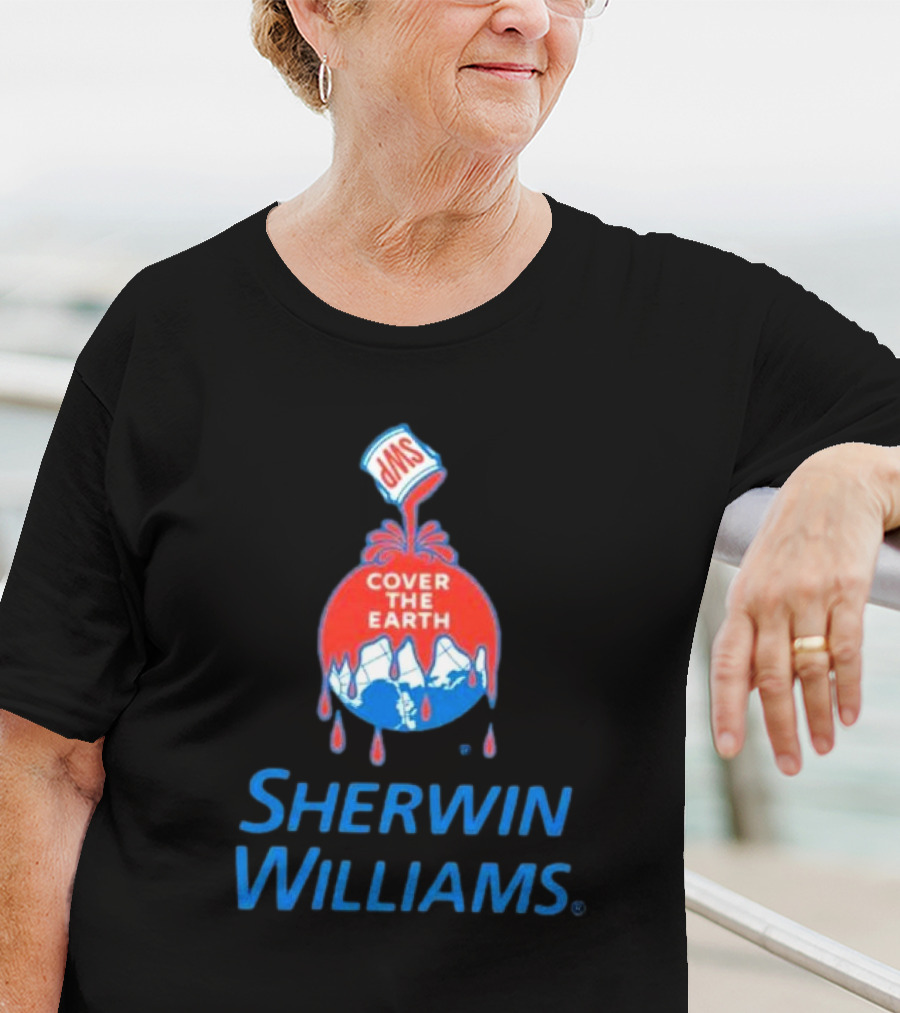 Sherwin Williams Cover The Earth Logo Iconic Branding T-Shirt