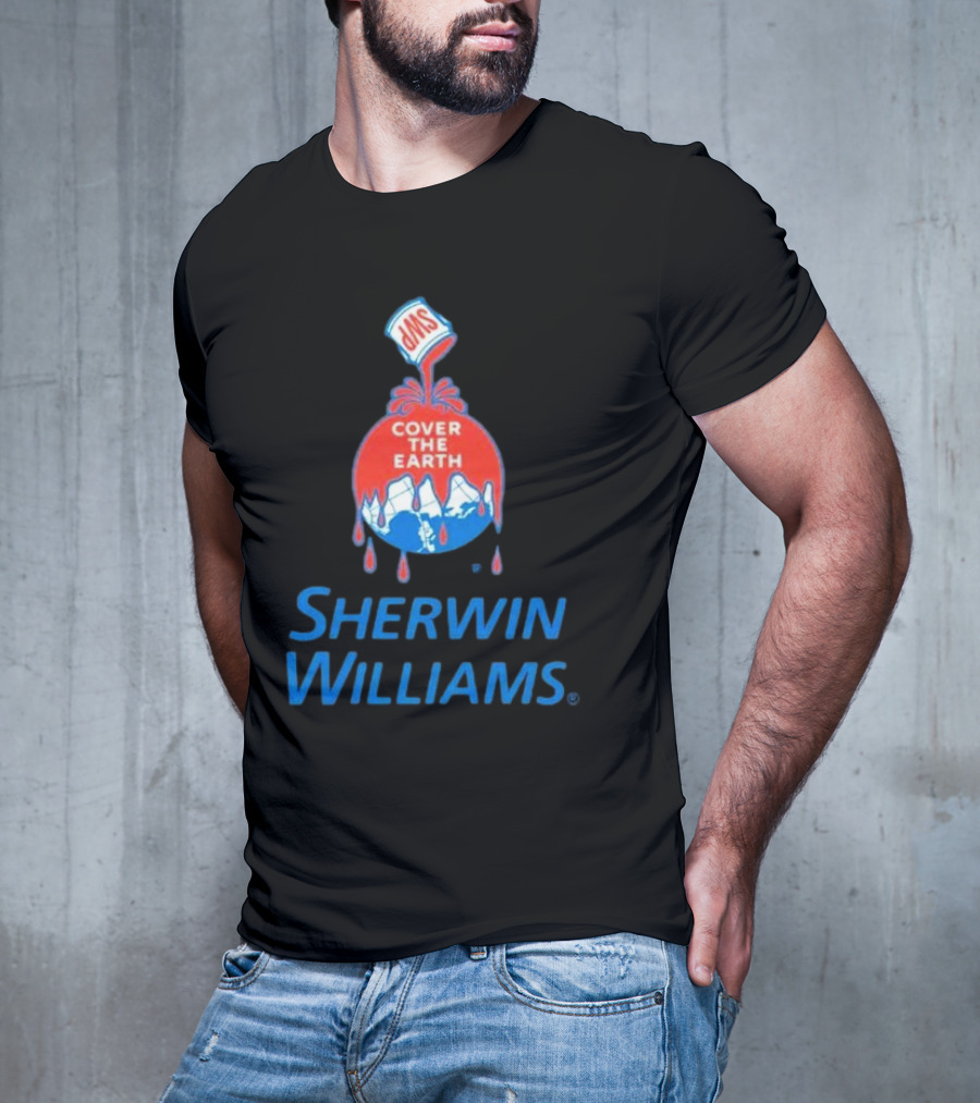 Sherwin Williams Cover The Earth Logo Iconic Branding T-Shirt
