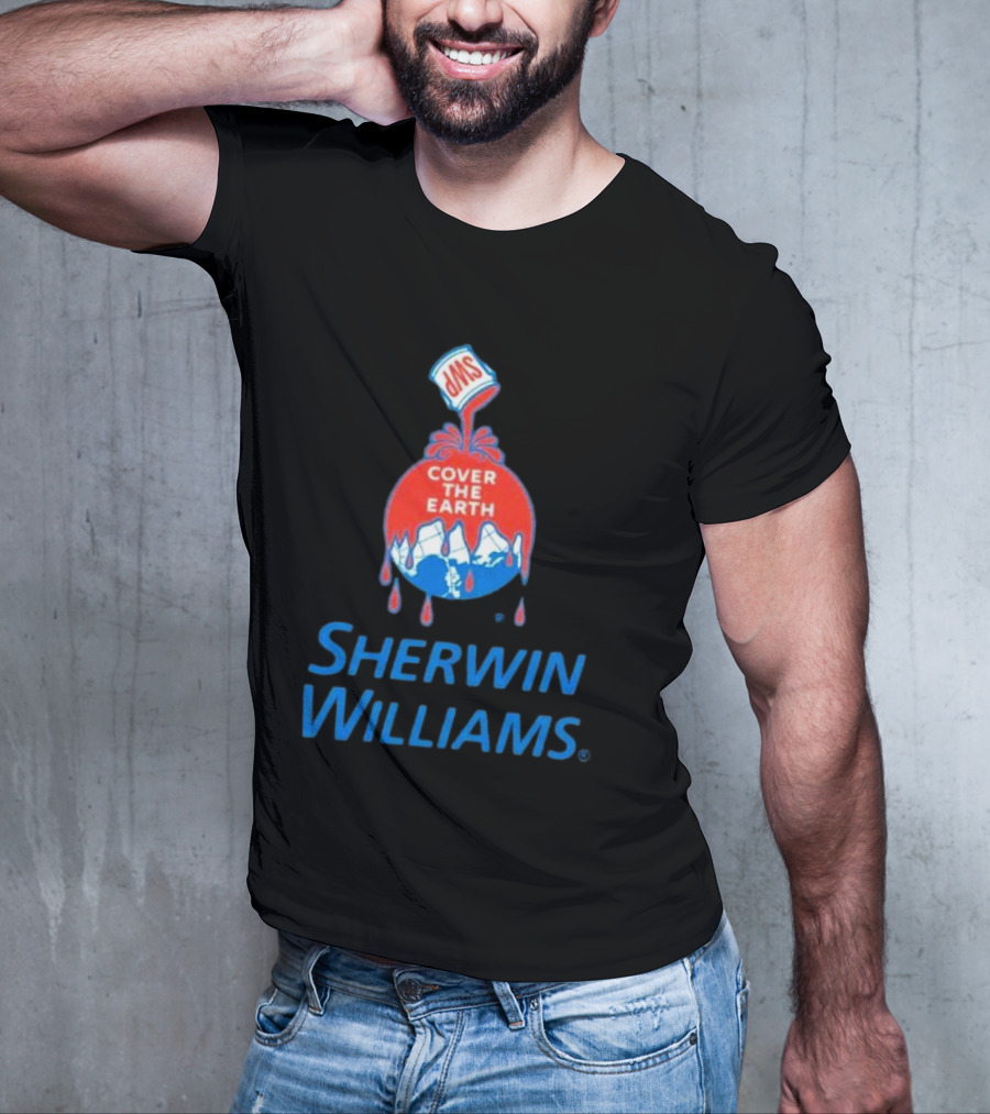 Sherwin Williams Cover The Earth Logo Iconic Branding T-Shirt