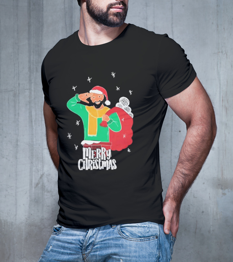 Merry Christmas Jb Gill Santa Holiday Collection T-Shirt