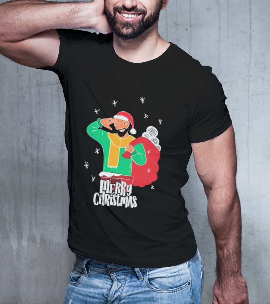 Merry Christmas Jb Gill Santa Holiday Collection T-Shirt