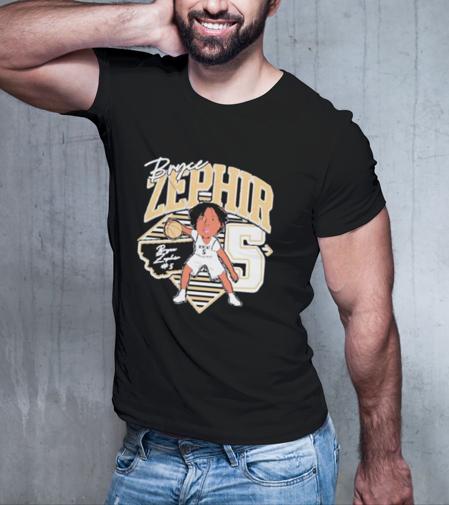 Bryce Zephir 5 Basketball Montana State Guard T-Shirt