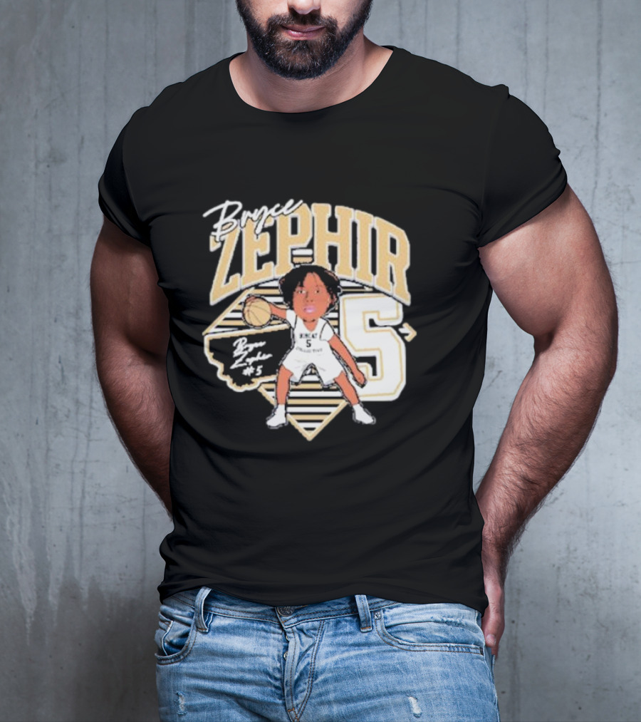 Bryce Zephir 5 Basketball Montana State Guard T-Shirt