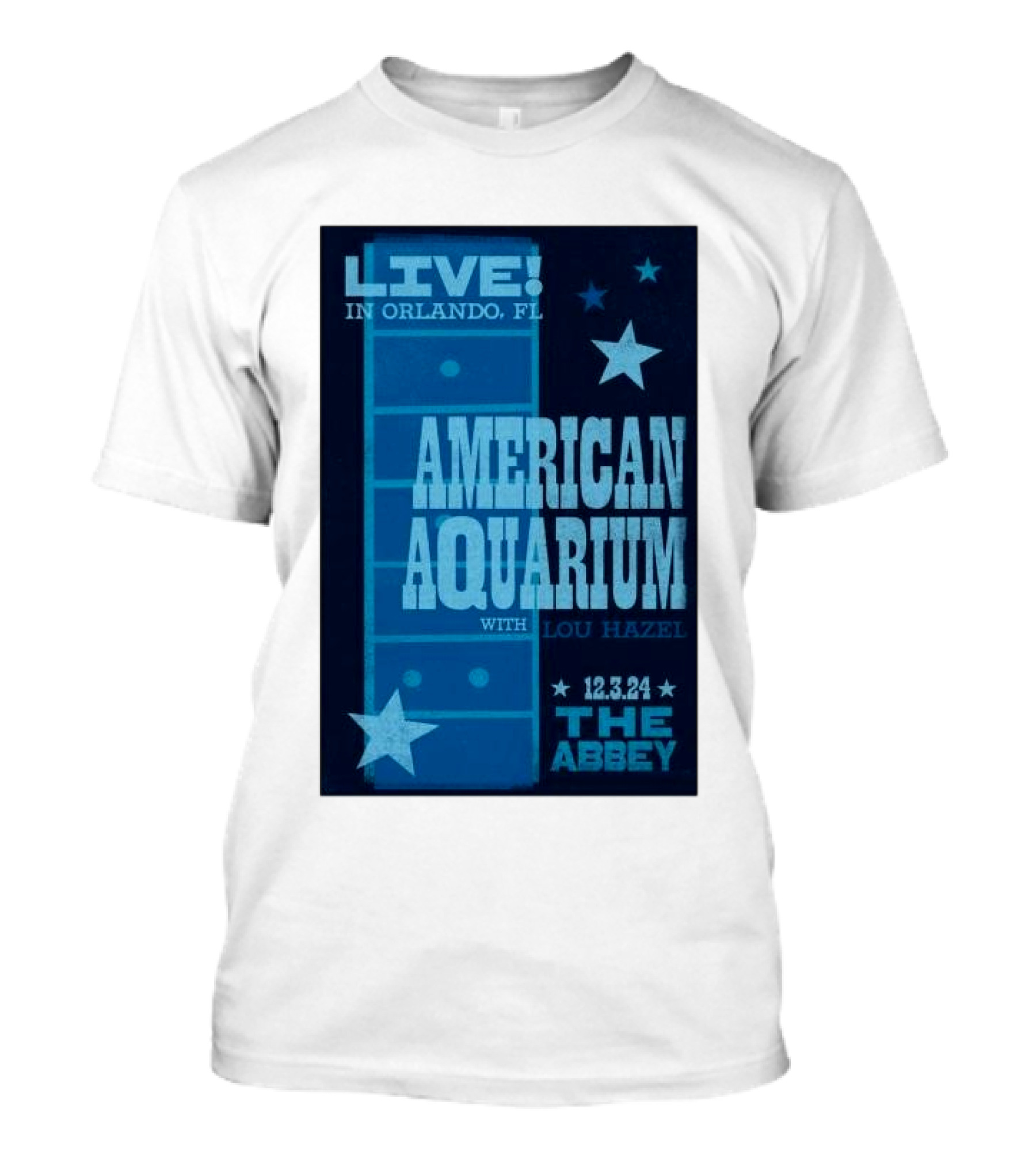 LIVE American Aquarium With Lou Hazel The Abbey Orlando FL 12.3.24 T-Shirt