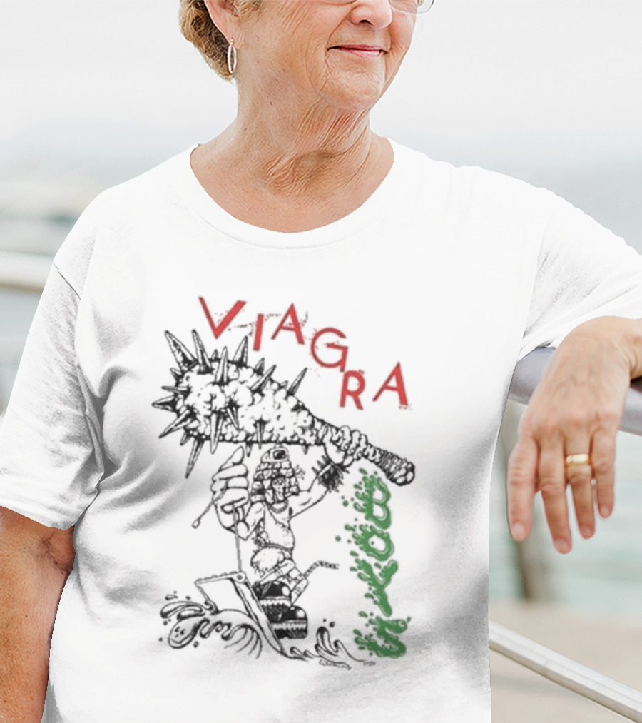 Viagra Boys Surfing Caveman With Spiked Club T-Shirt