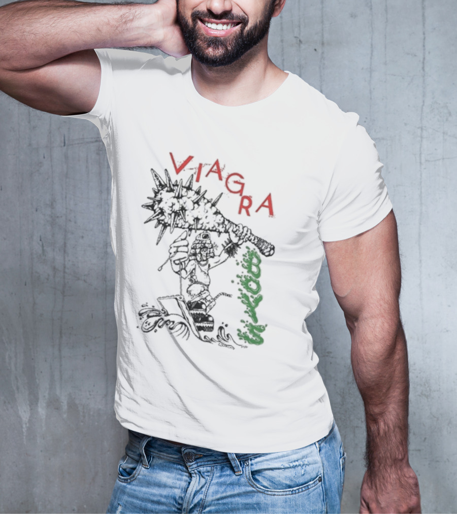 Viagra Boys Surfing Caveman With Spiked Club T-Shirt
