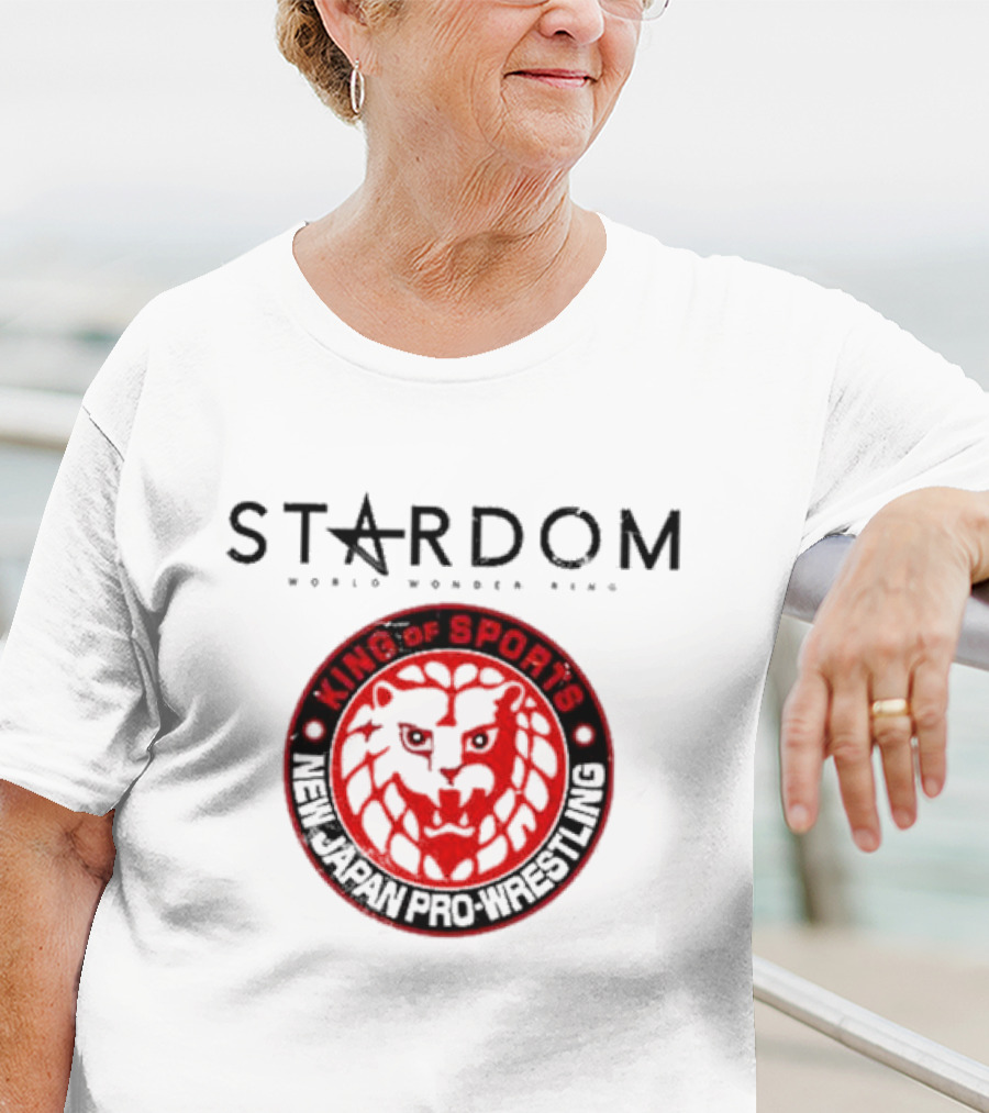 STARDOM World Wonder Ring King Of Sports New Japan Pro-Wrestling Historic X-Over II NJPW T-Shirt