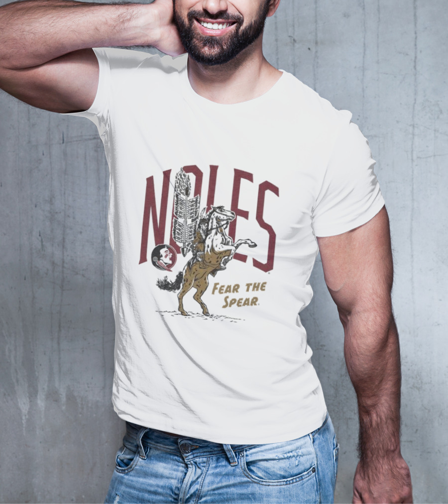 Homefield Men’s Noles Osceola And Renegade Fear The Spear Logo And Horse T-Shirt