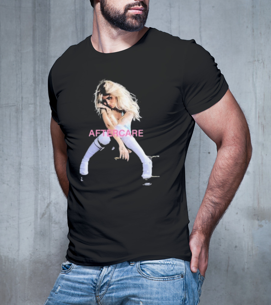 AFTERCARE Album Cover Girl In White T-Shirt