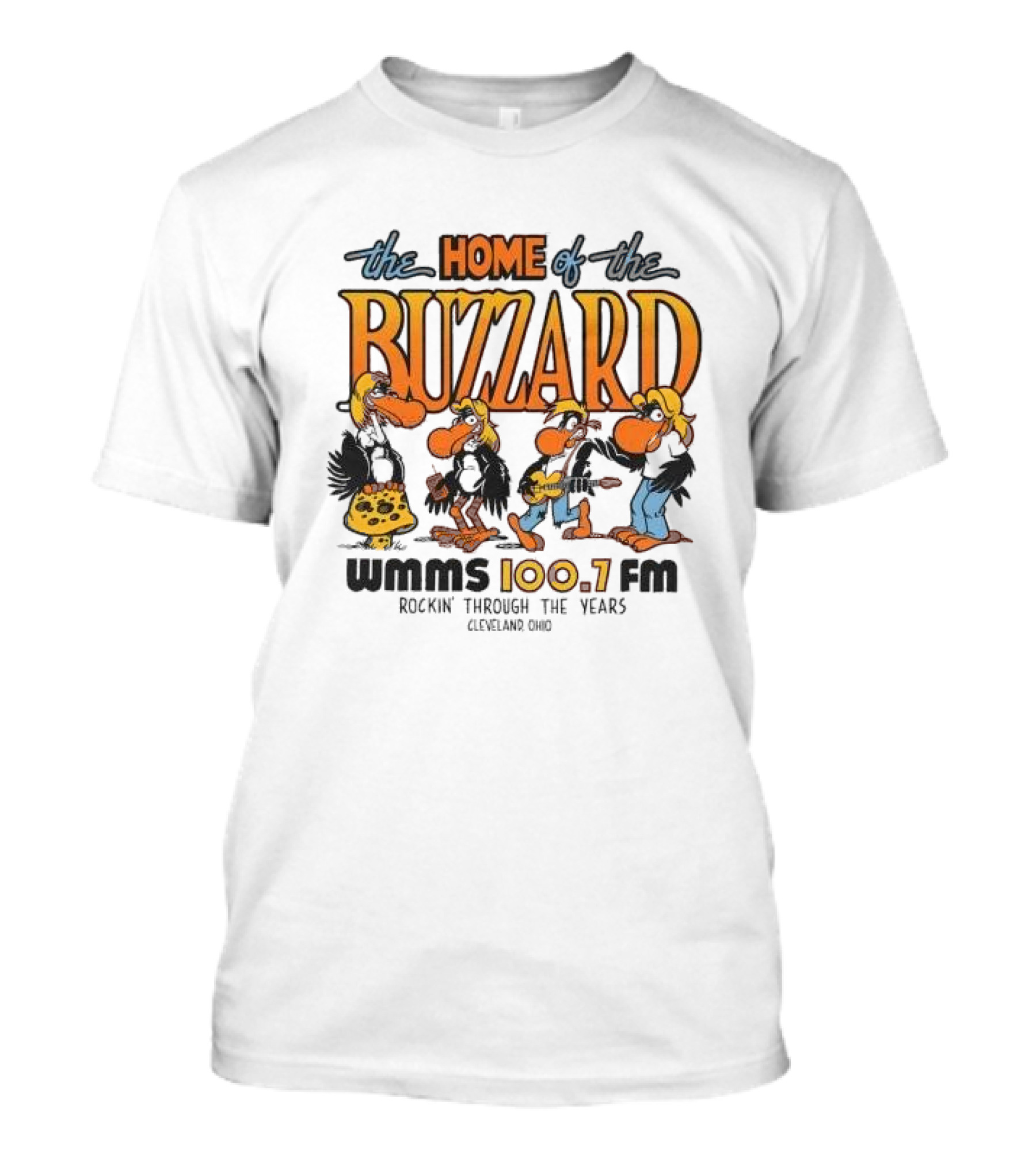 The Home Of The Buzzard WMMS 100.7 FM Rockin' Through The Years Cleveland Ohio T-Shirt