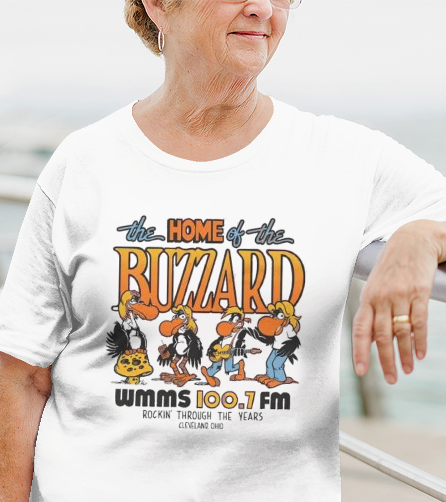 The Home Of The Buzzard WMMS 100.7 FM Rockin' Through The Years Cleveland Ohio T-Shirt