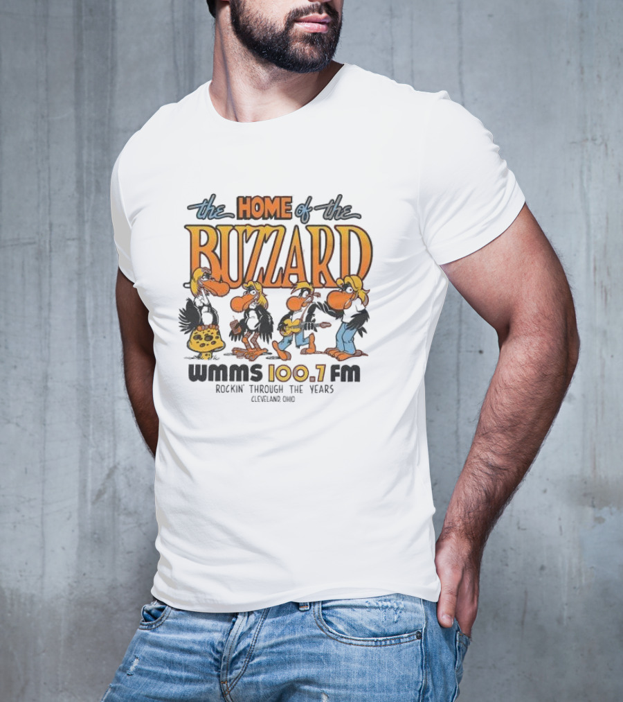 The Home Of The Buzzard WMMS 100.7 FM Rockin' Through The Years Cleveland Ohio T-Shirt