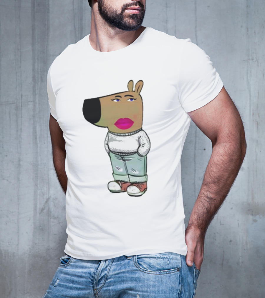 I’m Just A Chill Girl With Cartoon Dog Figure T-Shirt